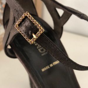 Fendi brown sandals!
